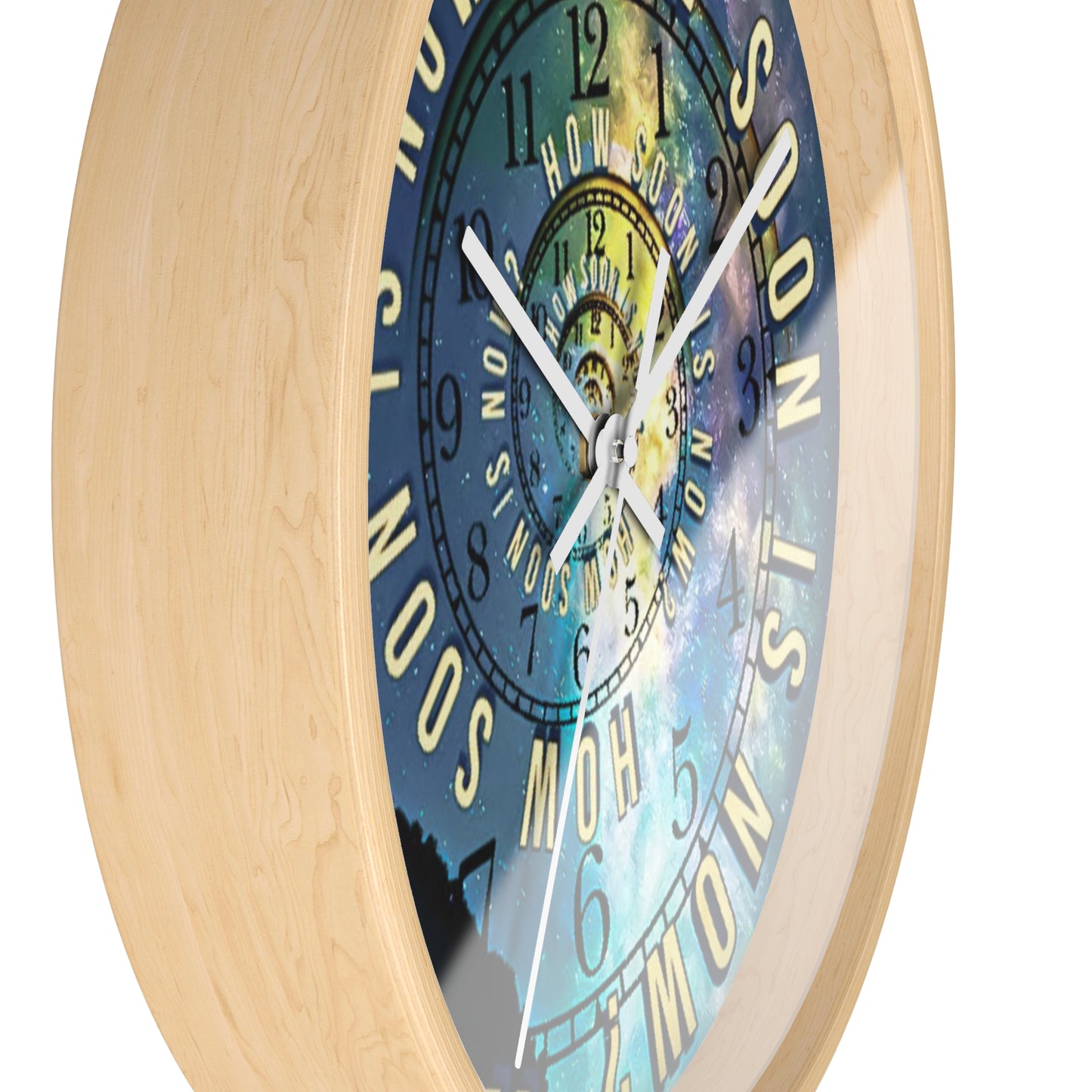 Galaxy Wall Clock, Time and Space, How Soon Is Now Song Title, Spiral Design Clock, Music Lover Gift, Unique Decor, Celestial Space Clock