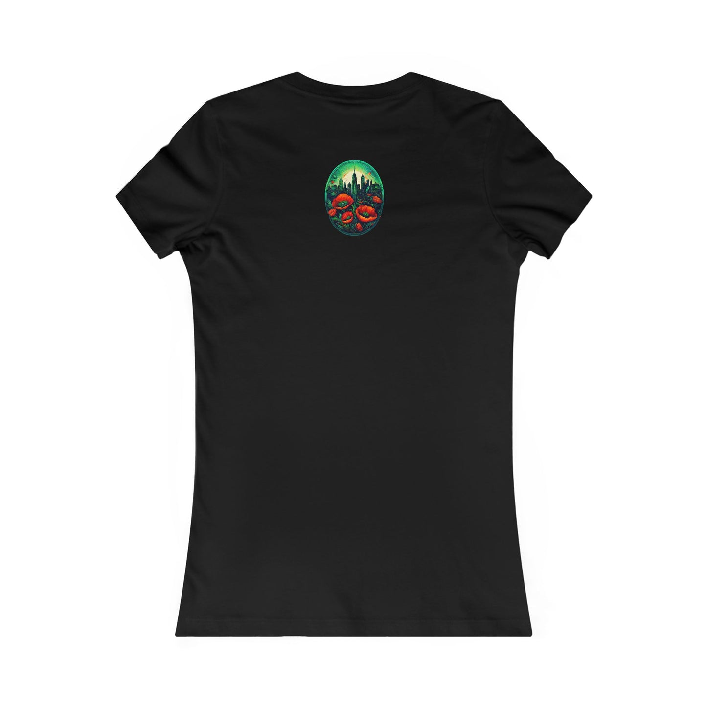 Women's Favorite Tee - Red Poppies and Emerald City