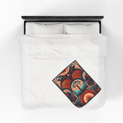 Throw Blanket - Art Deco Tree Pattern Design
