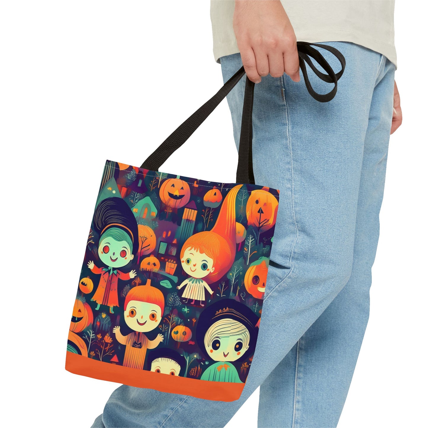 Halloween Trick-or-Treat Kids - Carry all Tote, Ideal for Parties, Eco-Friendly Reusable Shopper, Halloween Gift