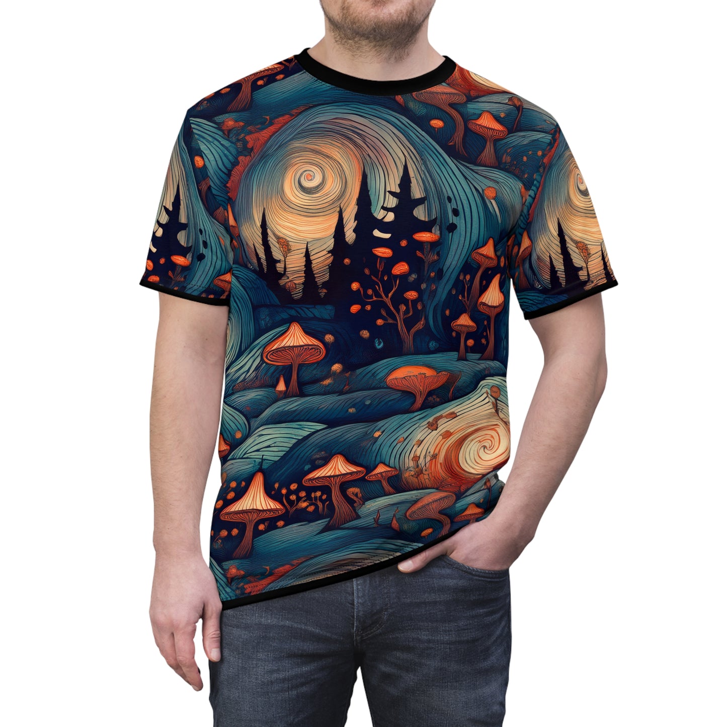 Psychedelic Mushroom Unisex Tee - Vibrant Art for Nature Lovers