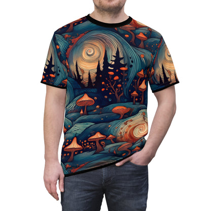 Psychedelic Mushroom Unisex Tee - Vibrant Art for Nature Lovers