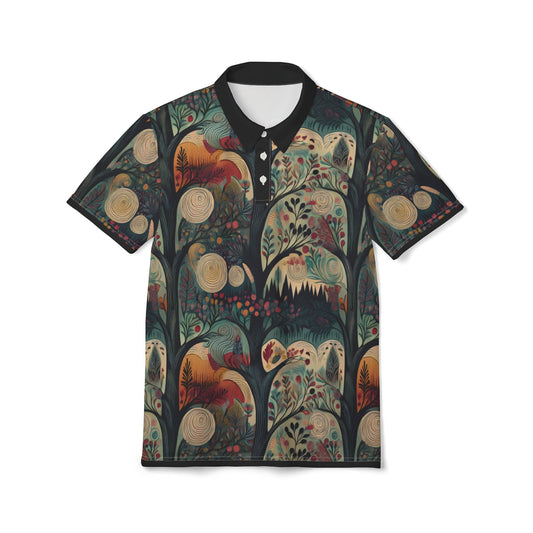 Colorful Nature-Themed Unisex Polo Shirt - Stylish & Comfortable Everyday Wear