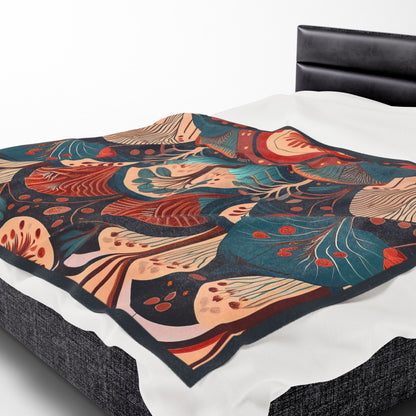 Throw Blanket - Art Deco Tree Pattern Design