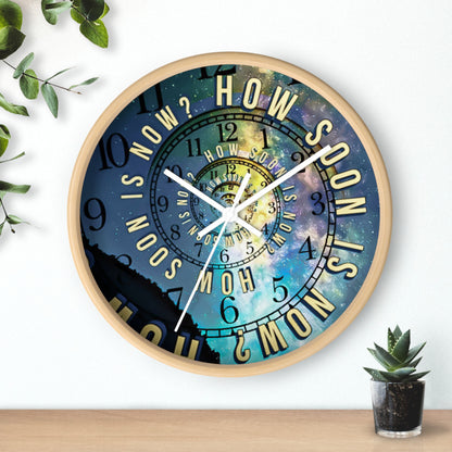 Galaxy Wall Clock, Time and Space, How Soon Is Now Song Title, Spiral Design Clock, Music Lover Gift, Unique Decor, Celestial Space Clock