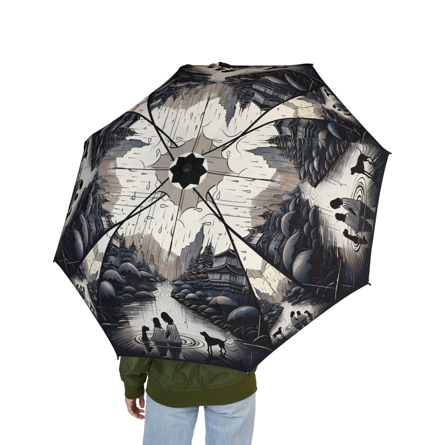 Chic Umbrella for Dog and Nature Lovers, Travel Companion, Rainy Day Essential, Gift for Outdoor Enthusiasts, Stylish Foldable Canopy