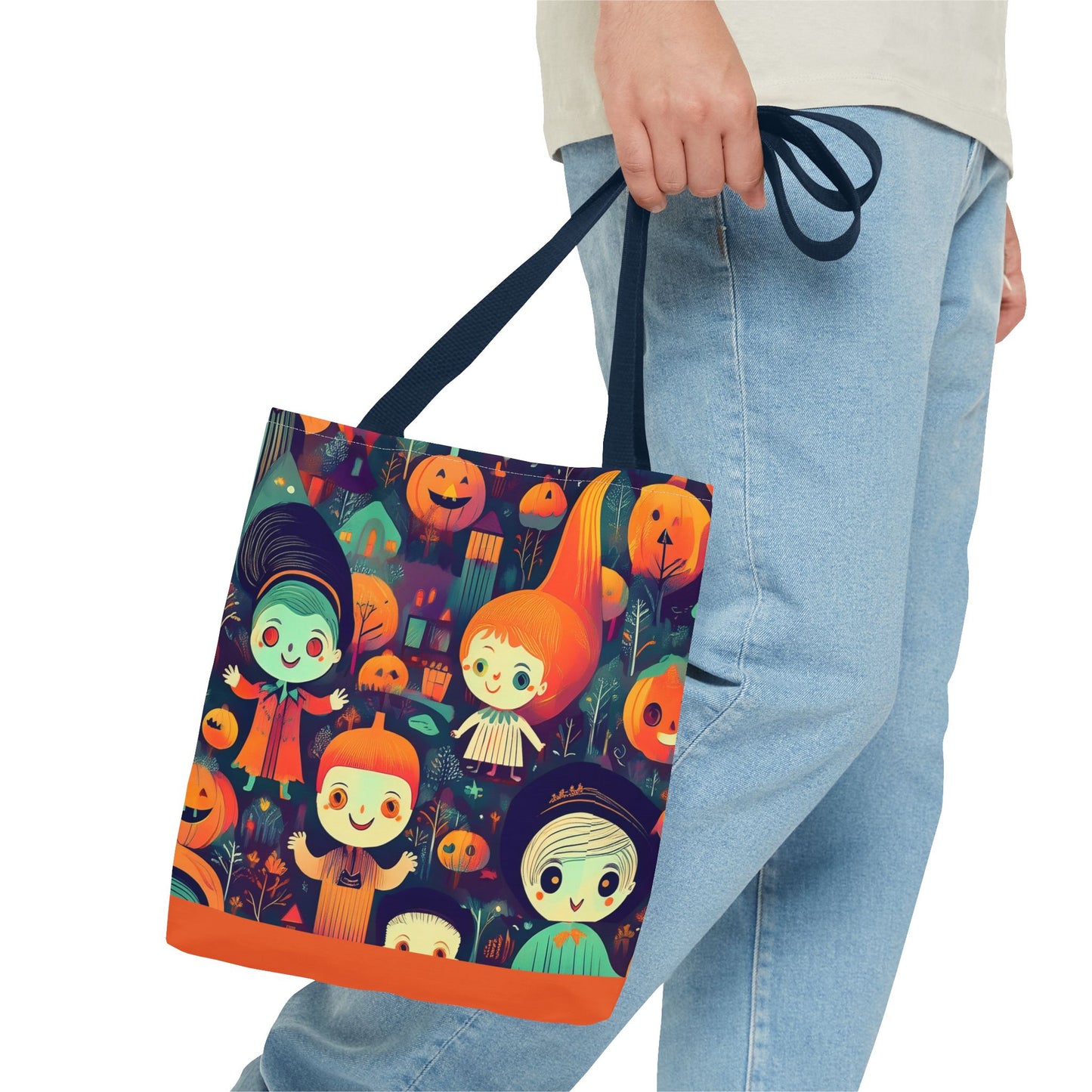 Halloween Trick-or-Treat Kids - Carry all Tote, Ideal for Parties, Eco-Friendly Reusable Shopper, Halloween Gift