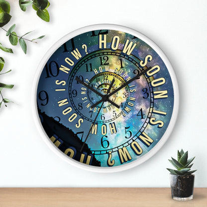 Galaxy Wall Clock, Time and Space, How Soon Is Now Song Title, Spiral Design Clock, Music Lover Gift, Unique Decor, Celestial Space Clock