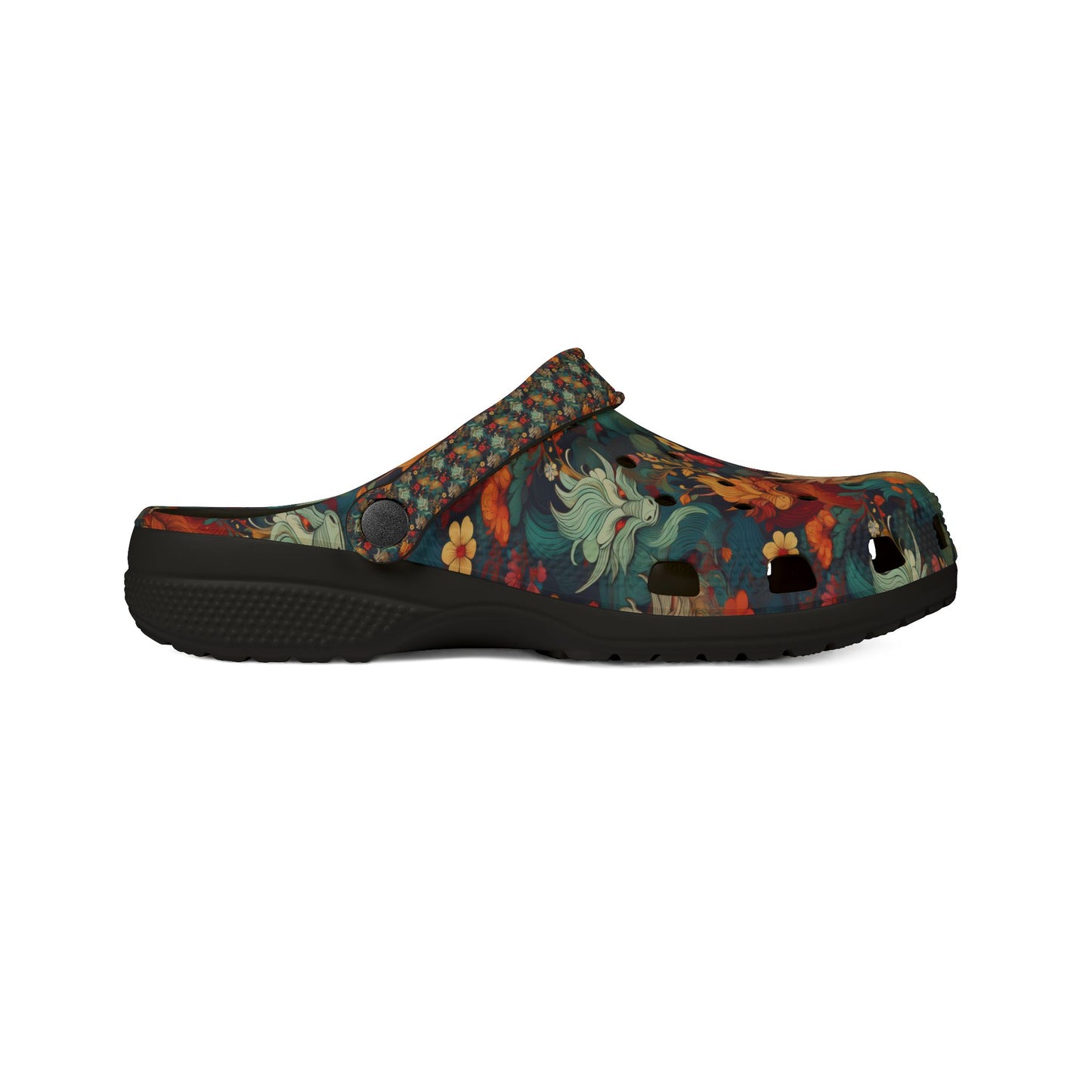 Colorful EVA Foam Rubber Clogs - Multiple Dragon Design for Comfort and Style