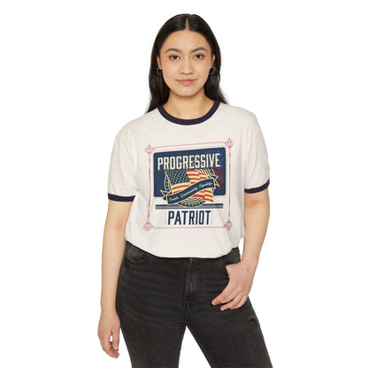Retro American Flag Progressive Patriot Unisex T-Shirt, Truth Community Equality, USA Pride Tee, Fourth of July Shirt, Political Activist