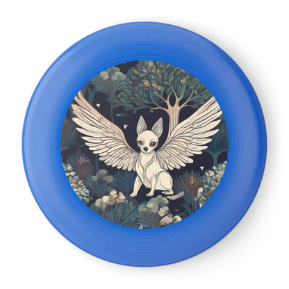 Artistic Frisbee with Whimsical Flying Dog and Orchard Design, Outdoor Fun, Gift for Nature Lovers, Unique Frisbee for Kids & Adults