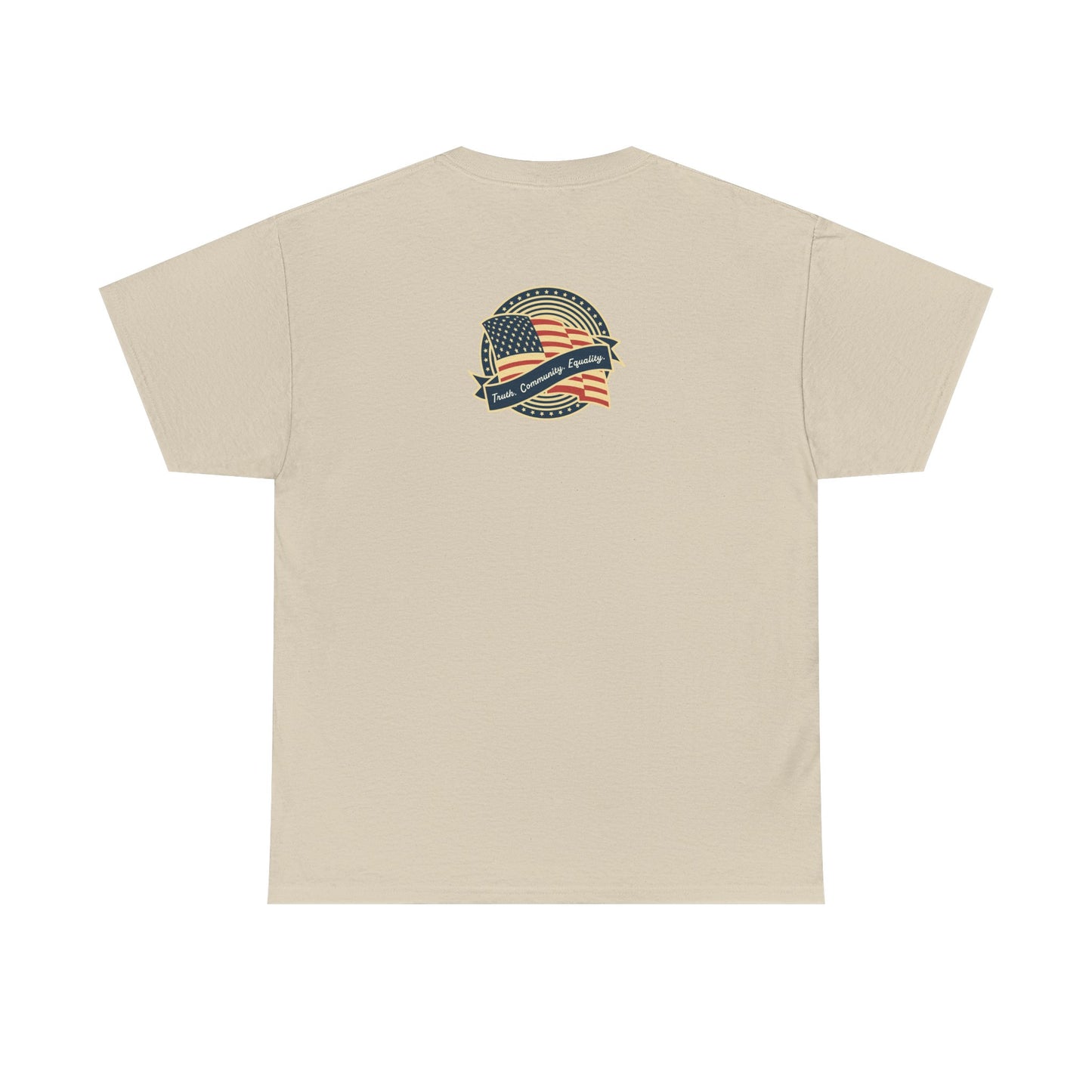 Progressive Patriot- Unisex Heavy Cotton Tee, Retro T-Shirt, Casual Wear, Gift for Activists, Independence Day, Protests, Everyday Apparel