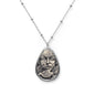 Bohemian Oval Necklace with Wave and Face Design, Unique Jewelry Gift, Ocean Lover, Nature-Inspired Pendant, Artisan Necklace, Unique