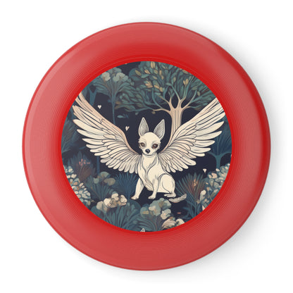 Artistic Frisbee with Whimsical Flying Dog and Orchard Design, Outdoor Fun, Gift for Nature Lovers, Unique Frisbee for Kids & Adults