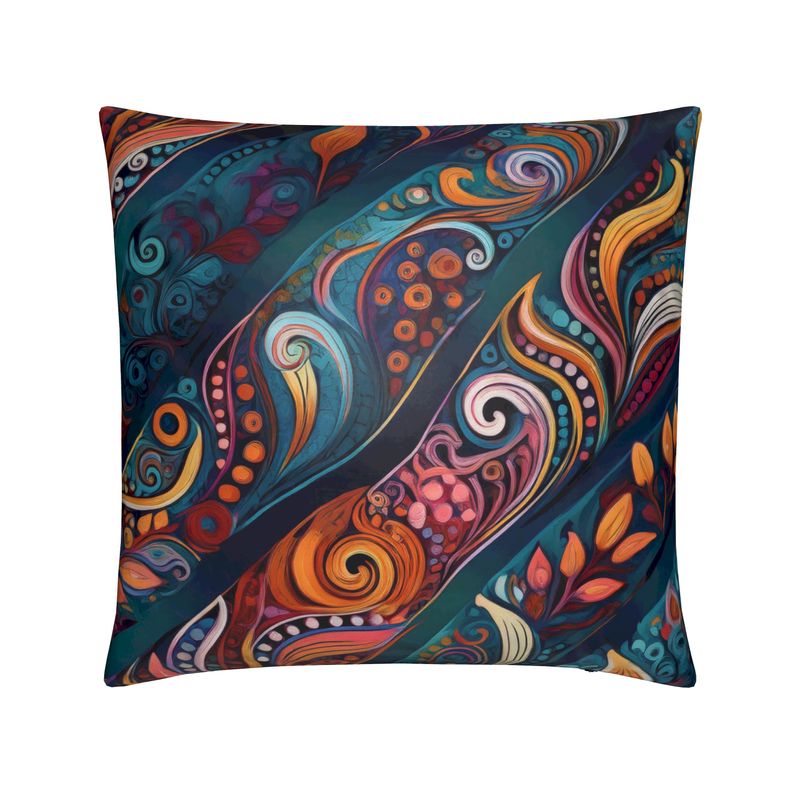 Throw Cushions, Psychedelic Paisley Stripes