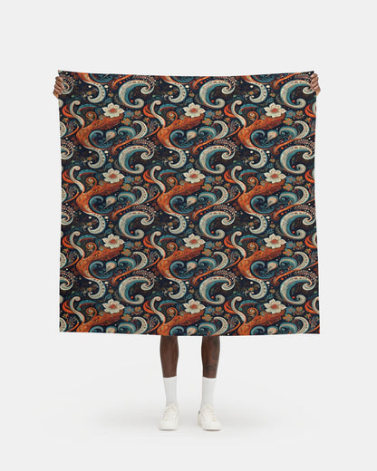 Vivid orange lily fabric