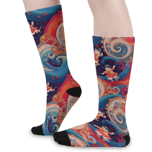 Unisex Long Socks - Rainbow Friends