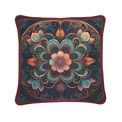 Silk throw cushion, Fractal Flowers