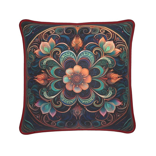 Silk throw cushion, Fractal Flowers