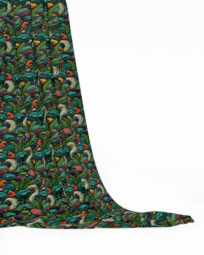 Frog and Blackberry Fabric Design