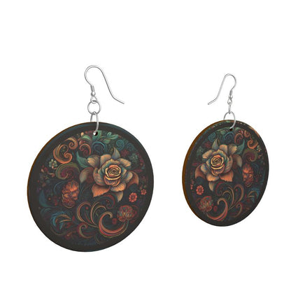 Wooden Earrings Organic Shapes