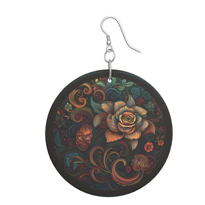 Wooden Earrings Organic Shapes