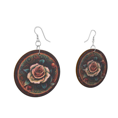 Wooden Earrings Organic Shapes