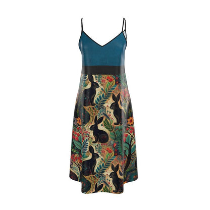 Slip Dress, black rabbits