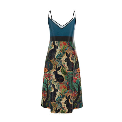 Slip Dress, black rabbits