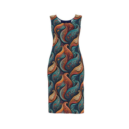 Bodycon dress, Vivid Paisley Shapes