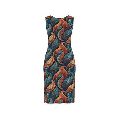 Bodycon dress, Vivid Paisley Shapes