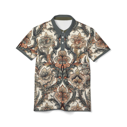 Vintage Floral Polo Shirt
