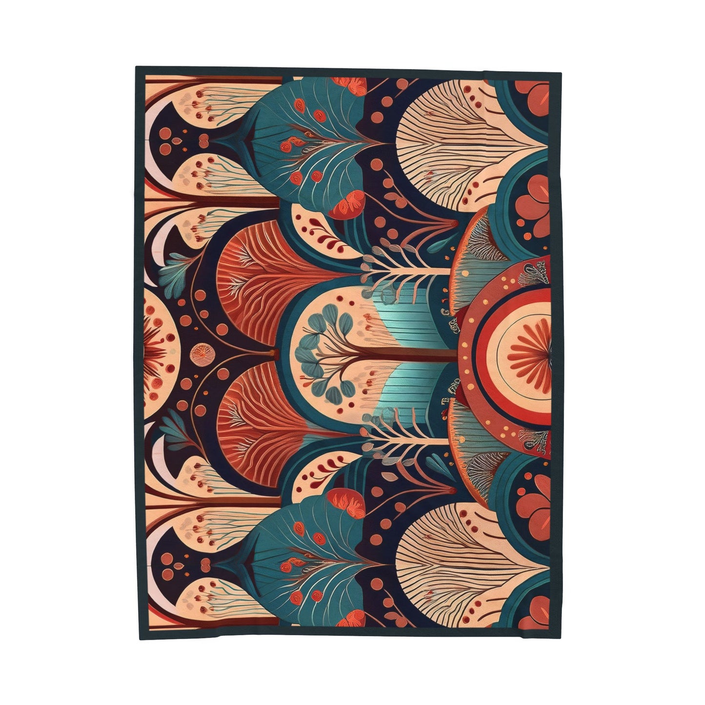 Throw Blanket - Art Deco Tree Pattern Design