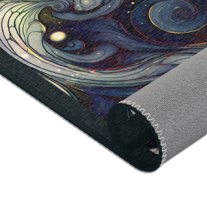 Elegant Swirl Area Rugs | Boho Living Room Decor, Textured Floor Mat, Unique Home Accent, Modern Ethnic Design, Gift Ideas