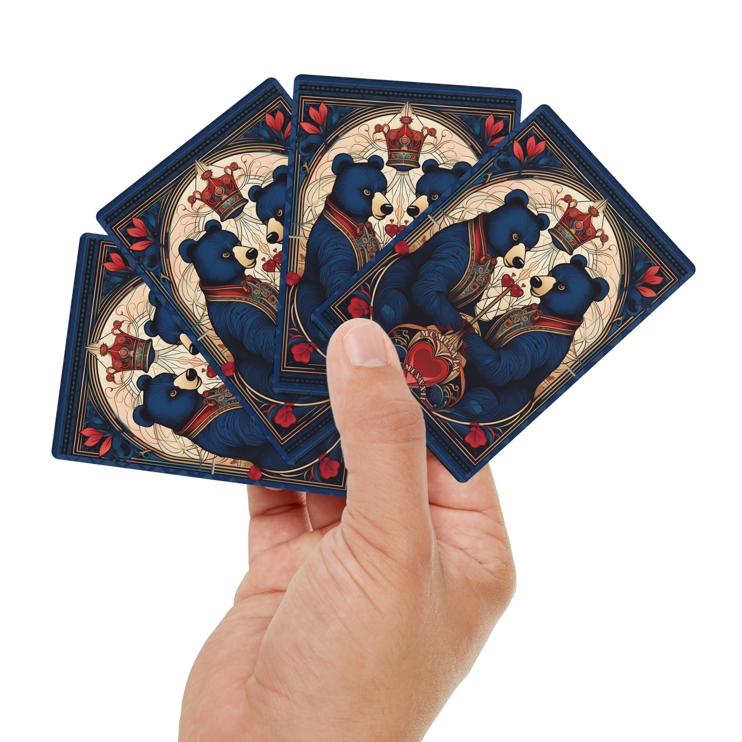 Elegant Bear-Designed Poker Cards | Unique Card Games for Friends, Game Night, Gifts, Poker Enthusiasts, Collectibles