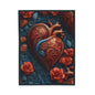 Plush Blanket, Heart Rose Design - Cozy Throw, Soft Bedding, Valentine's Day Gift, Anatomical Heart Decor, Romantic Home Decor