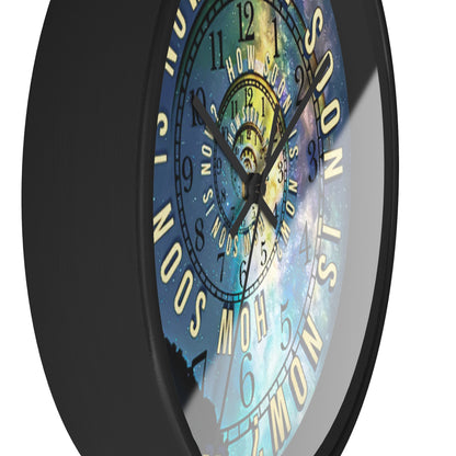 Galaxy Wall Clock, Time and Space, How Soon Is Now Song Title, Spiral Design Clock, Music Lover Gift, Unique Decor, Celestial Space Clock