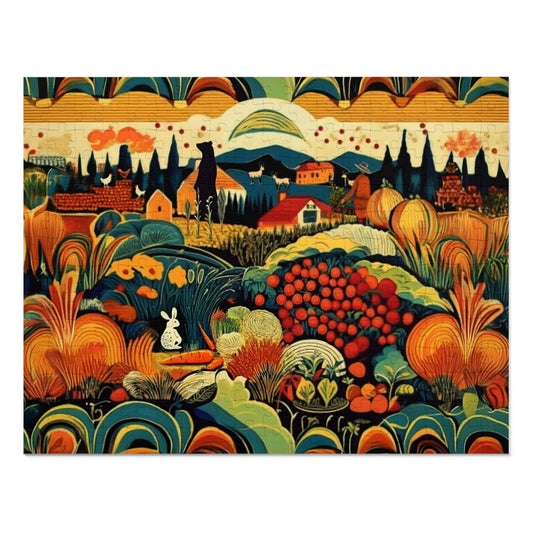 Colorful Garden Landscape Jigsaw Puzzle, Family Fun Game, Home Decor Activity, Unique Gift Idea, Perfect for Holidays and Gatherings