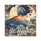 Mt. St. Helens | Erupting Volcano Landscape Car Magnet | Scenic Nature Artwork
