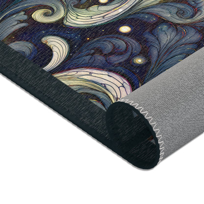 Elegant Swirl Area Rugs | Boho Living Room Decor, Textured Floor Mat, Unique Home Accent, Modern Ethnic Design, Gift Ideas