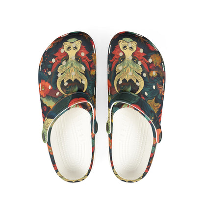 Artistic EVA Foam Rubber Clogs - Dragon Design for Comfort and Style