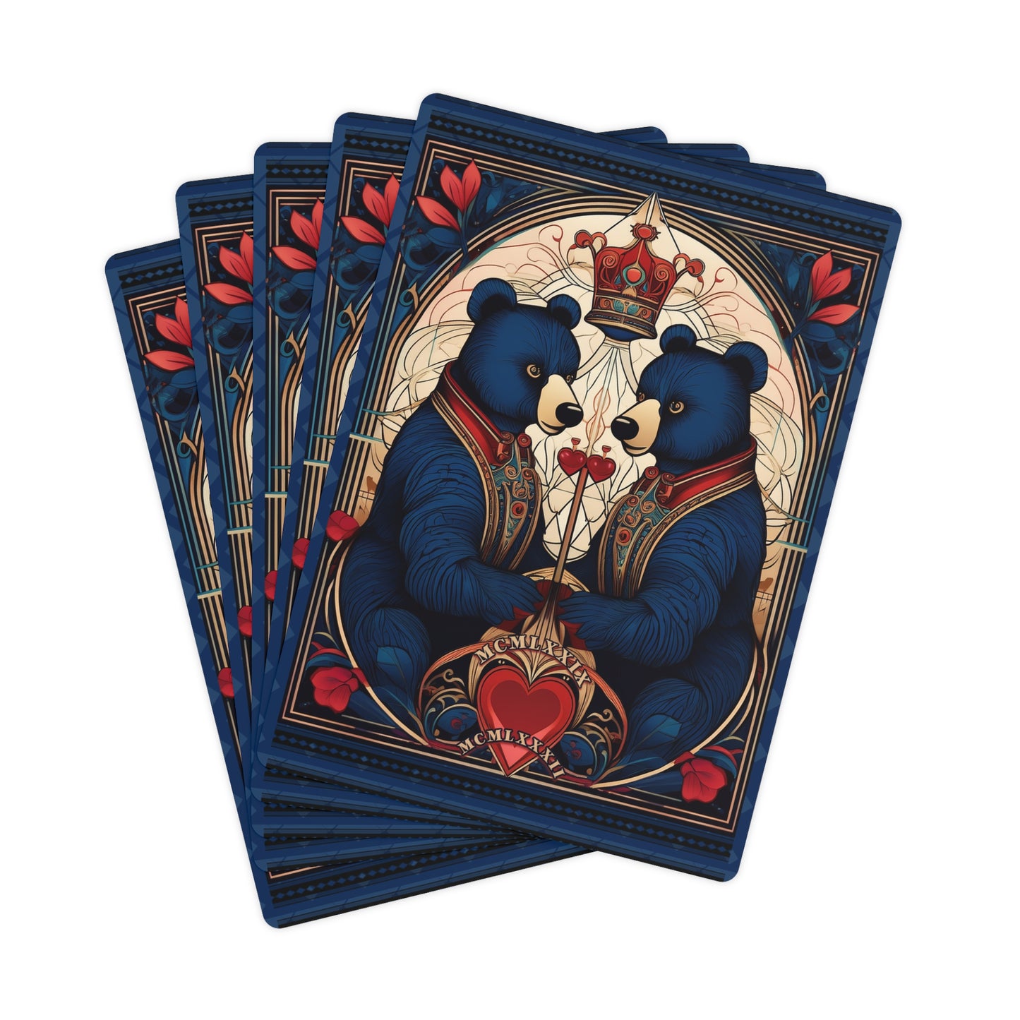 Elegant Bear-Designed Poker Cards | Unique Card Games for Friends, Game Night, Gifts, Poker Enthusiasts, Collectibles