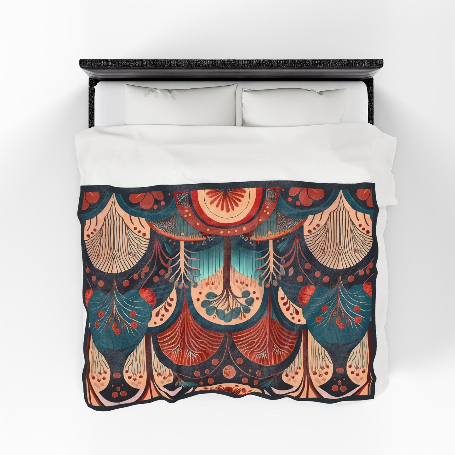 Throw Blanket - Art Deco Tree Pattern Design