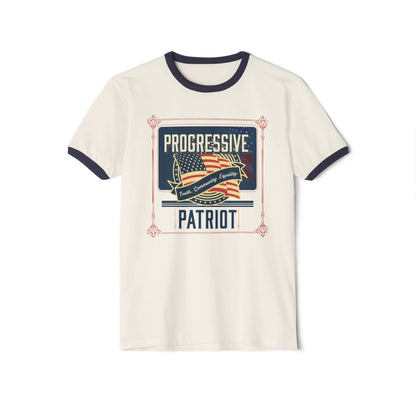 Retro American Flag Progressive Patriot Unisex T-Shirt, Truth Community Equality, USA Pride Tee, Fourth of July Shirt, Political Activist