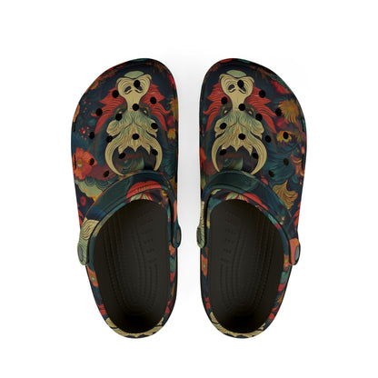 Artistic EVA Foam Rubber Clogs - Dragon Design for Comfort and Style