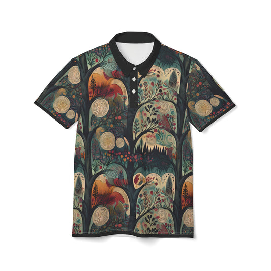 Colorful Nature-Themed Unisex Polo Shirt - Stylish & Comfortable Everyday Wear
