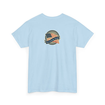 Progressive Patriot- Unisex Heavy Cotton Tee, Retro T-Shirt, Casual Wear, Gift for Activists, Independence Day, Protests, Everyday Apparel