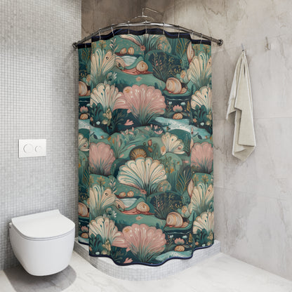 Whimsical Ocean-Inspired Shower Curtain - Nautical Decor for Coastal Vibes