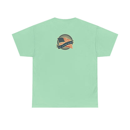 Progressive Patriot- Unisex Heavy Cotton Tee, Retro T-Shirt, Casual Wear, Gift for Activists, Independence Day, Protests, Everyday Apparel
