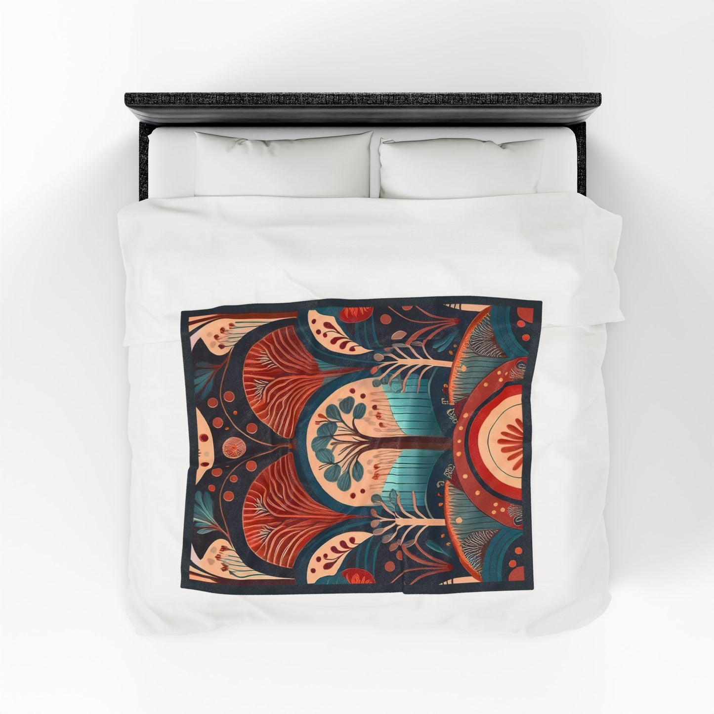 Throw Blanket - Art Deco Tree Pattern Design